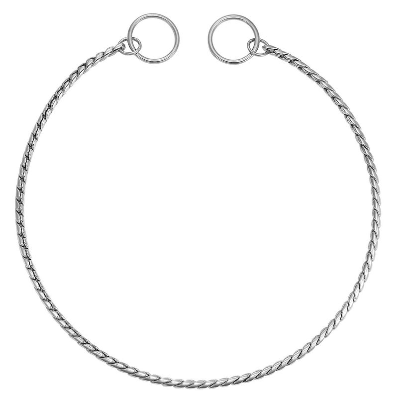 Mogoko Stainless Steel Dog Choke Chain Collar, Puppy Metal Snake Chain Slip Collar Pet Titan Training Walking Choker (Silver;24.0"*5.0mm) - Image 2